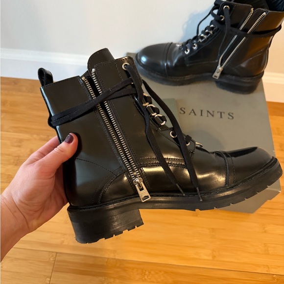 All Saints classic black boot; worn once - Picture 3 of 3